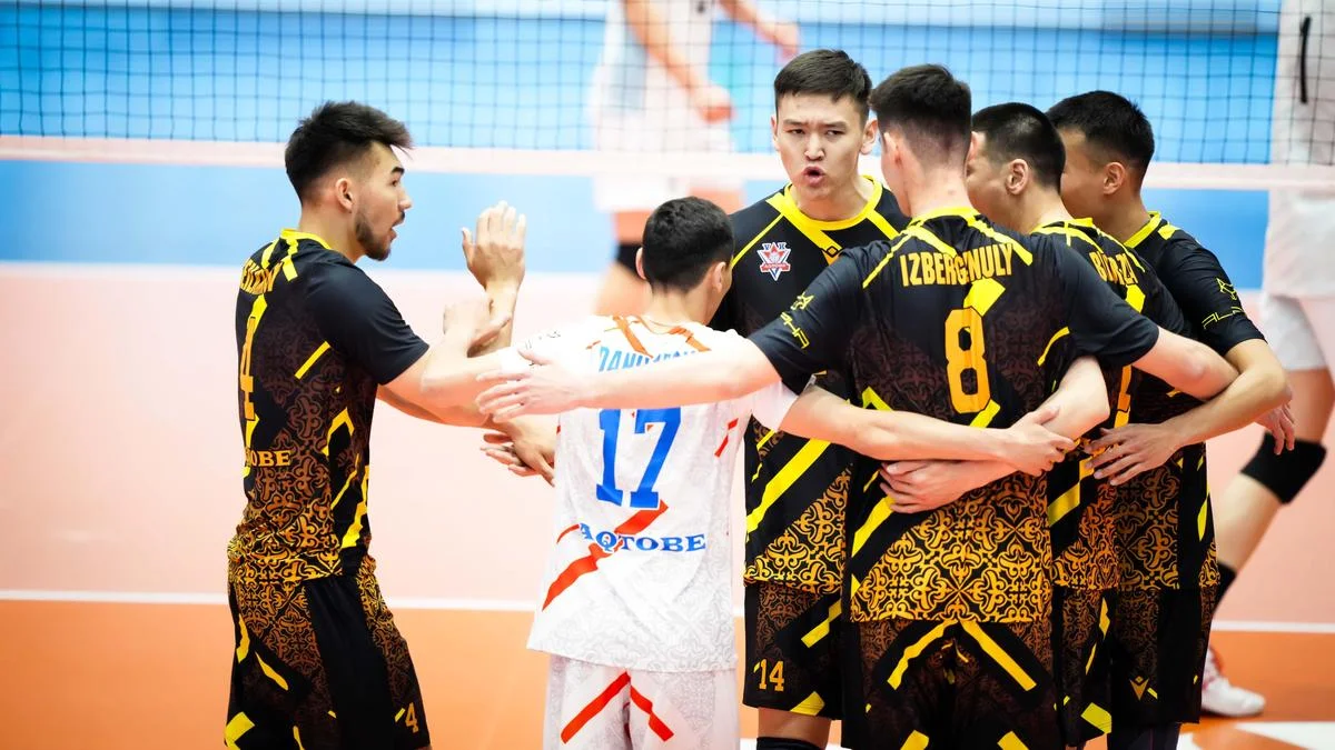 Volleyball team celebration